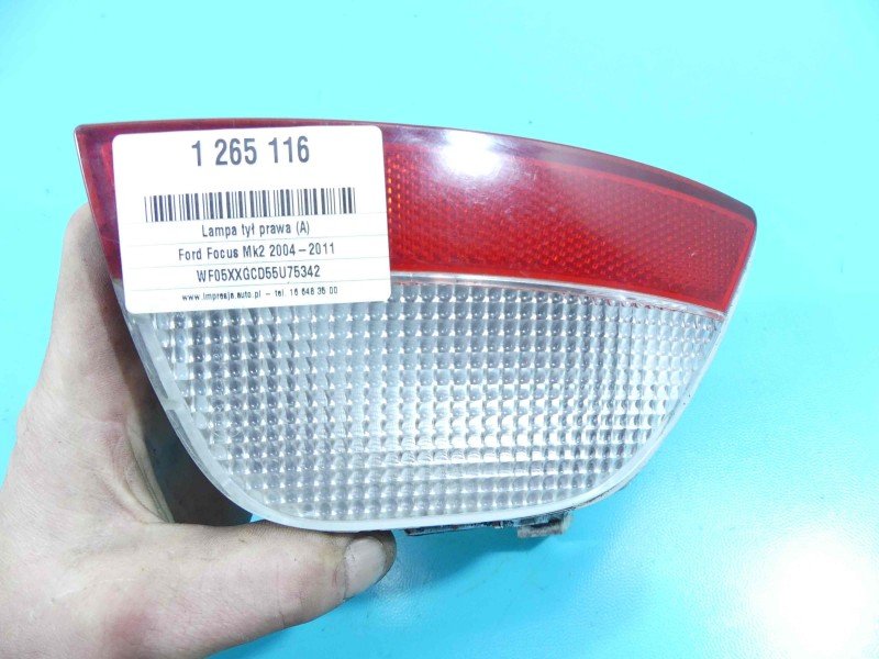 Lampa przeciwmgielna prawa zderzaka tył Ford Focus Mk2 1M51-15K272-AC, 1M51-15500-AC