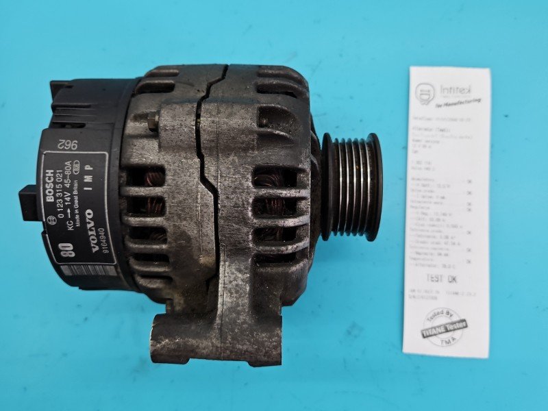 TEST Alternator Volvo V40 S40 I 9164940, 0123315021 1.8 16v