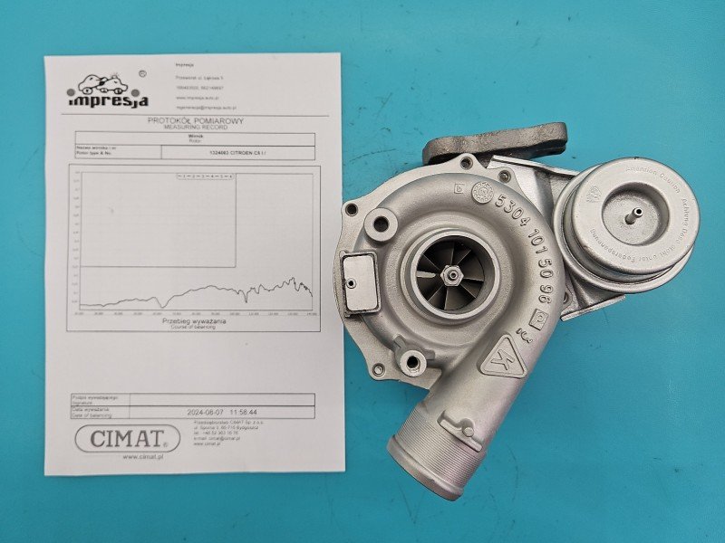 Turbosprężarka Regenerowana Citroen C5 I K03-050, K03-401682, FA5047949 2.0 hdi 109KM