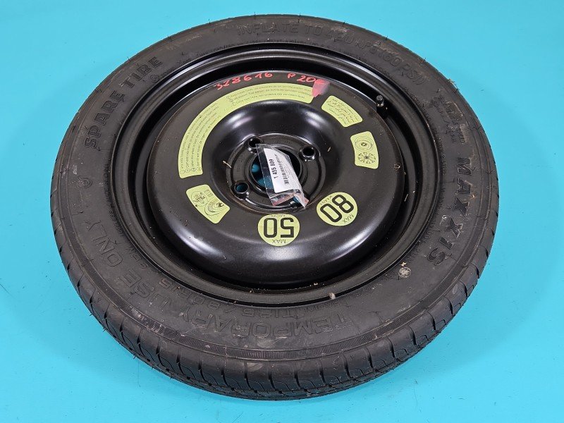 Koło zapasowe 15" dojazdowe dojazdówka Peugeot 207 Rozstaw śrub: 4x108, Maxxis, R15 4X110 ET15 3,5J 125/80 3,5J et15 MAXXIS Koło zapasowe 15" dojazdowe dojazdówka Peugeot 207 Rozstaw śrub: 4x108, Maxxis, R15 4X110 ET15 3,5J 125/80 3,5J et15 MAXXIS