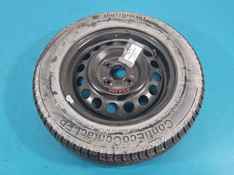 Koło zapasowe 14" dojazdowe dojazdówka Suzuki Ignis Rozstaw śrub: 4x100, Continental, 165 mm, Profil opony: 70, Rok...