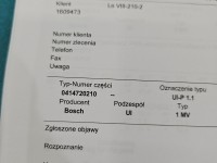 testowany Pompowtryskiwacz 2.5 tdi 0414720210, 07Z130073F