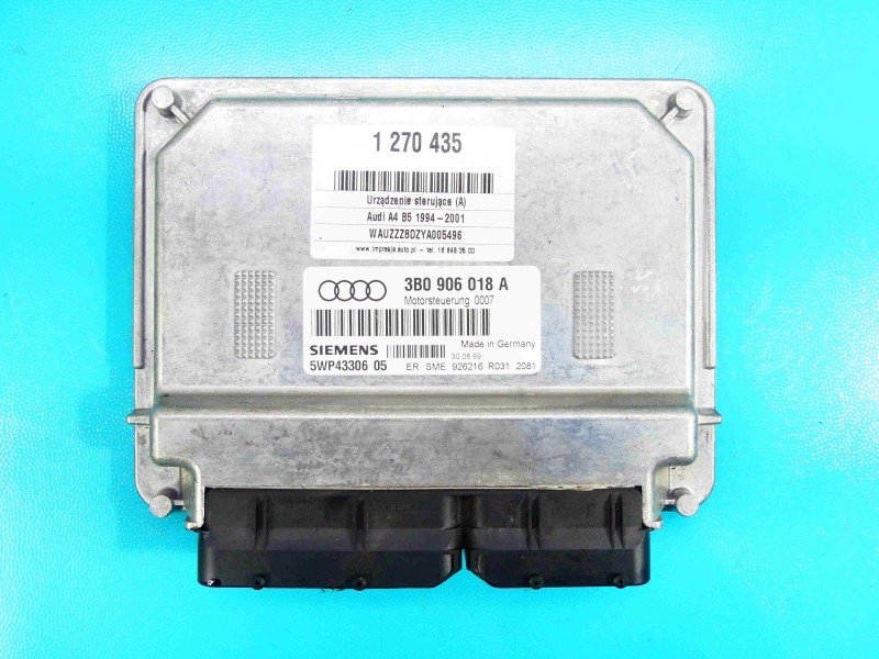 Komputer zestaw Audi A4 B5 3B0906018A 1.6 wiel