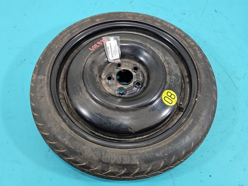 Koło zapasowe 17" dojazdowe dojazdówka Toyota Avensis II T25 Rozstaw śrub: 5x100, Bfgoodrich, 125 mm, Profil opony: 70,...