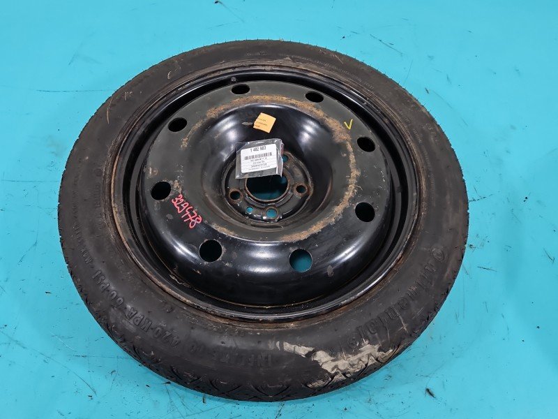 Koło zapasowe 17" dojazdowe dojazdówka Alfa romeo 159 Rozstaw śrub: 5x110, Continental, 125 mm, Profil opony: 80, Korozja na...
