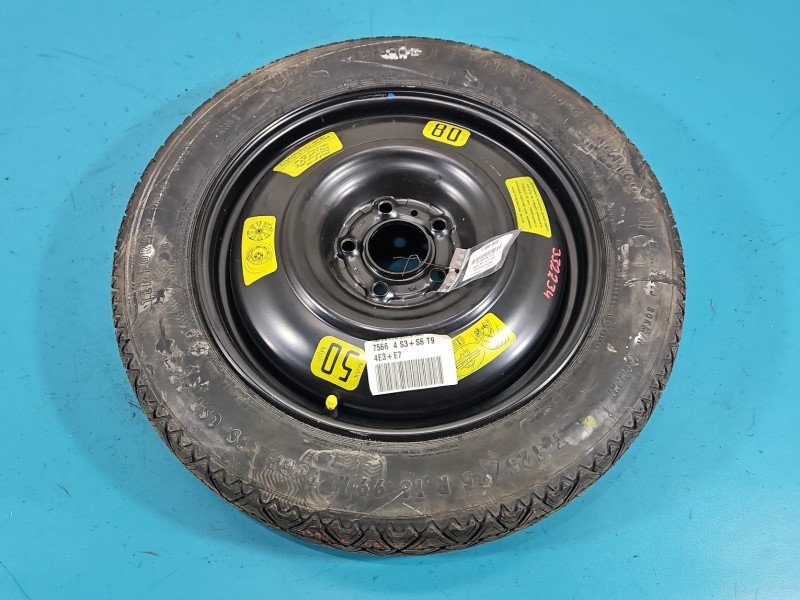 Koło zapasowe 16" dojazdowe dojazdówka Peugeot 308 II T9 Rozstaw śrub: 5x108, Continental, 125 mm, Profil opony: 85, p308ii,...