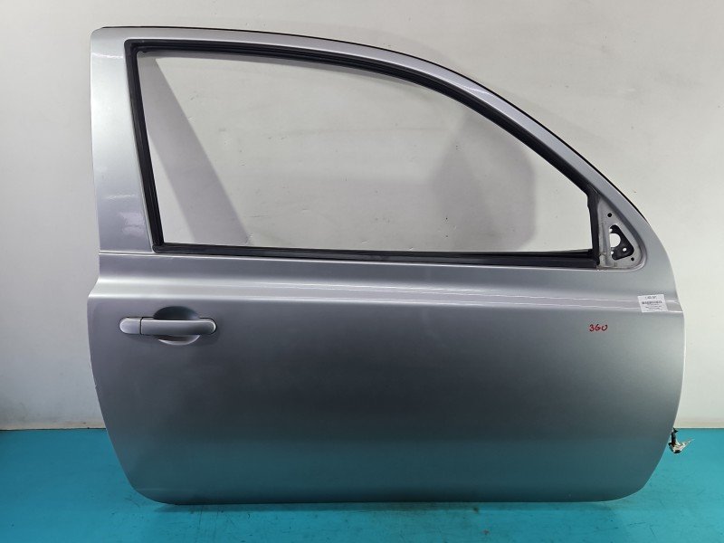 DRZWI PRZÓD PRAWE PASAŻERA Nissan Micra K12 3d srebrny KY0