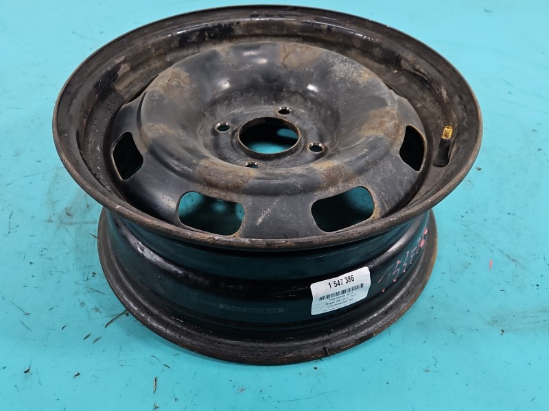Felga stalowa 15" Peugeot 208 I Szerokość felgi: 6.0", Rozstaw śrub: 4x108, Odsadzenie (ET): 23, PEUGEOT, 1547386, R15 4x108...