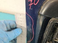 Drzwi tył lewe Peugeot Partner I HB 5d granatowy