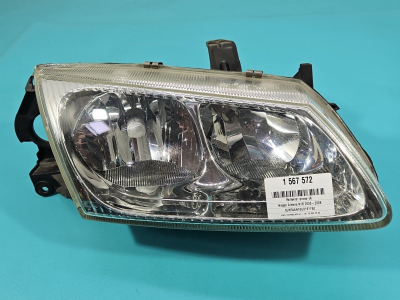 Reflektor prawy lampa przód Nissan Almera N16 EUROPA 89003330