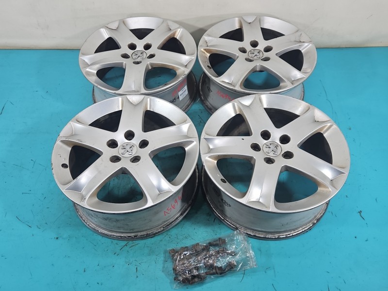 alufelgi felgi 17" komplet Peugeot 407 R17 Szerokość felgi: 7.0", Rozstaw śrub: 5x108, PEUGEOT, imprk1569416, Waga produktu...