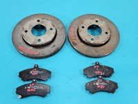 Tarcze hamulcowe przód klocki Smart Forfour I 04-06 1.3 16V Smart Kid Belt, 256/25 , z klockami