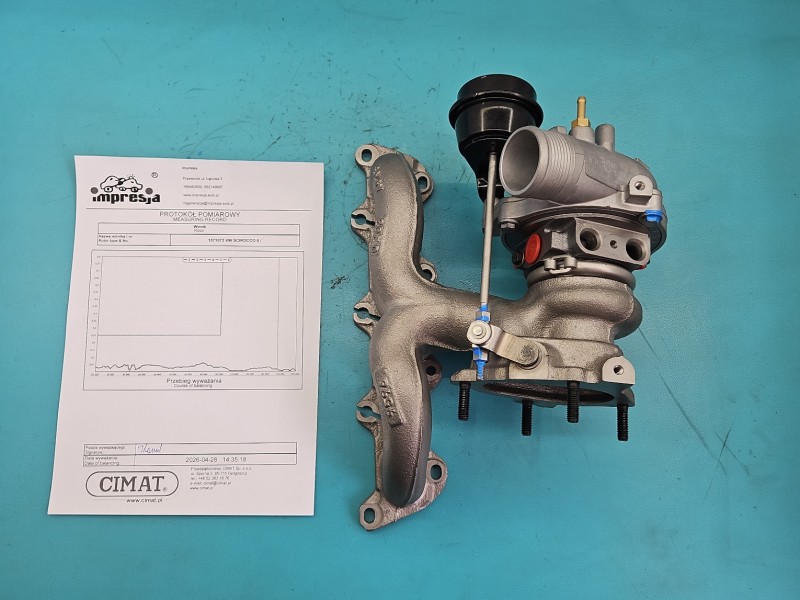 Turbosprężarka Regenerowana Vw Scirocco III 08- 1.4 TSI CAV 160KM K032074DAB42-162, 03C145701T, ME71003257200254