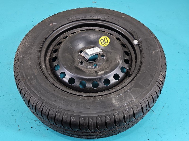Koło zapasowe 16" dojazdowe dojazdówka Ford Mondeo Mk5 Rozstaw śrub: 5x108, Michelin, 215 mm, Profil opony: 60, 215/60/R16... Koło zapasowe 16" dojazdowe dojazdówka Ford Mondeo Mk5 Rozstaw śrub: 5x108, Michelin, 215 mm, Profil opony: 60, 215/60/R16...