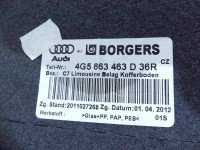 Wykładzina bagażnika podłoga AUDI A6 C7 4G5863463D