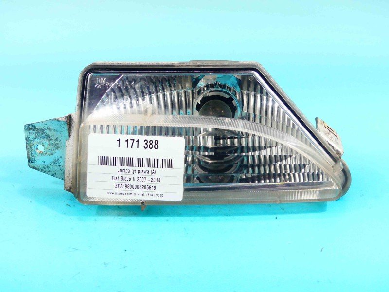 Lampa przeciwmgielna prawa zderzaka tył Fiat Bravo II 51775346, 27120202