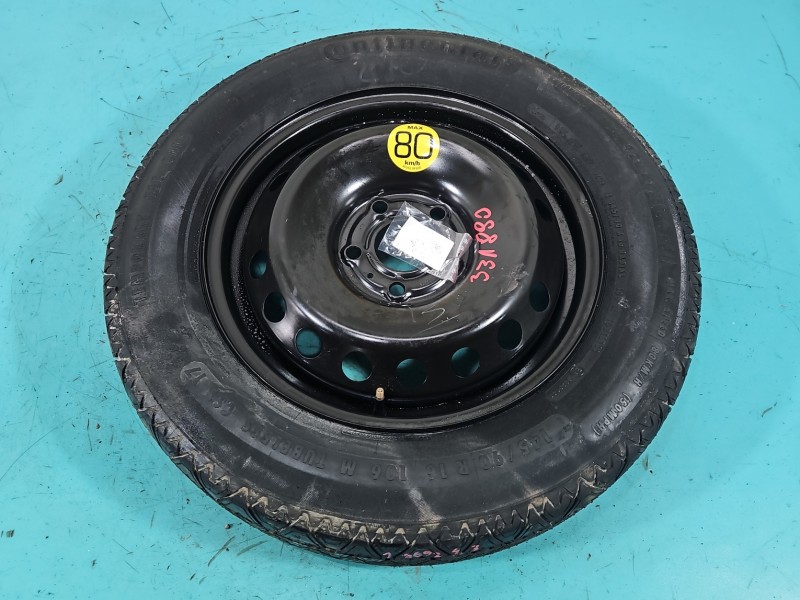 Koło zapasowe 16" dojazdowe dojazdówka Nissan Qashqai I J10 06-13 5x114.3, Continental, 145 mm, Profil opony: 90,...