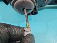 Lusterko lewe pin Mitsubishi Colt Z30 VI 04- HB 5d kolor niebieski europa