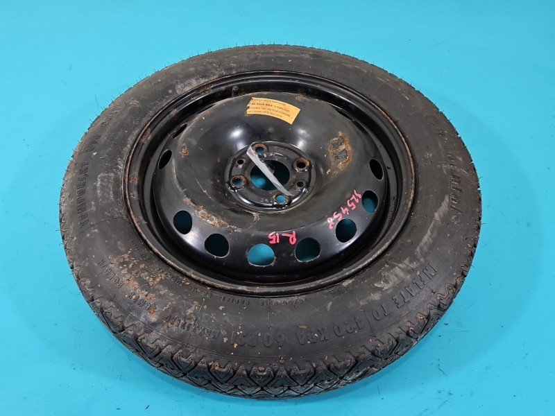 Koło zapasowe 15" dojazdowe dojazdówka Fiat Stilo Rozstaw śrub: 4x98, Continental, 125/90 CONTINENTAL 4x98 4J ET35 2005R, Koło zapasowe 15" dojazdowe dojazdówka Fiat Stilo Rozstaw śrub: 4x98, Continental, 125/90 CONTINENTAL 4x98 4J ET35 2005R,