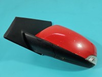 Lusterko lewe Renault Megane III czerwony, malowana, elektryczny, Europejska, Kod lakieru: DV727, rysy, odpryski, 9pin...