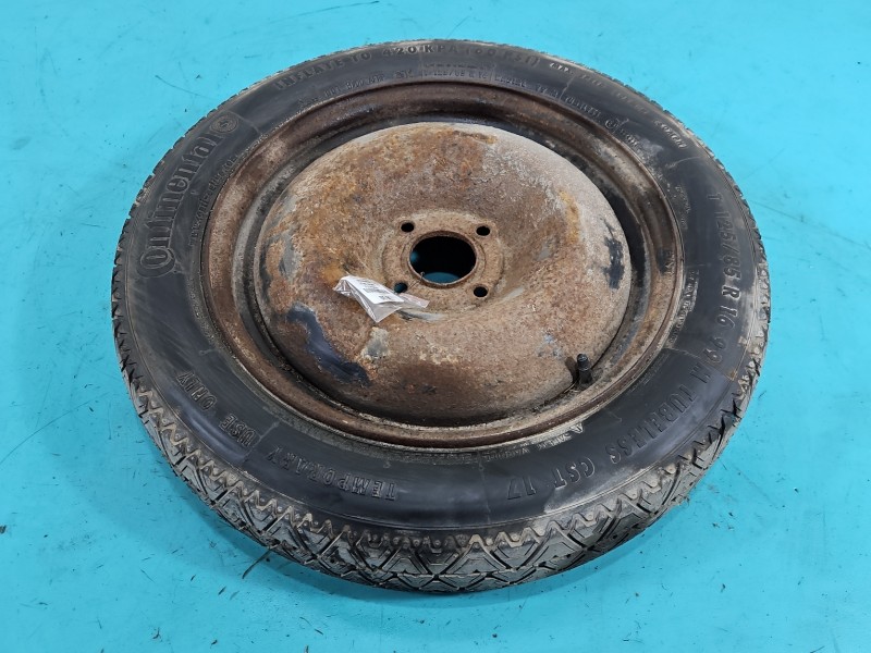 Koło zapasowe 16" dojazdowe dojazdówka Peugeot 5008 I 09-17 Rozstaw śrub: 4x108, Continental, 125 mm, Profil opony: 85,...