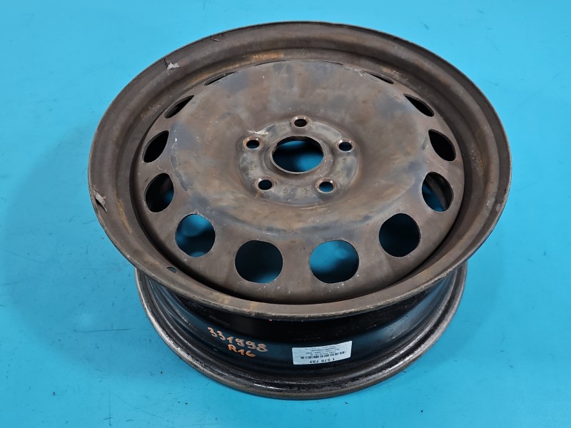 Felga stalowa 16" Seat Toledo III Szerokość felgi: 6.5", Rozstaw śrub: 5x112, Odsadzenie (ET): 50, Producent felg: Seat,...