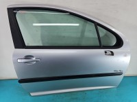 DRZWI PRZÓD PRAWE PASAŻERA Peugeot 207 3d srebrny