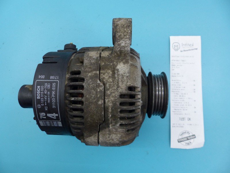 TEST Alternator Honda Civic VI 0123315020 1.4 16v