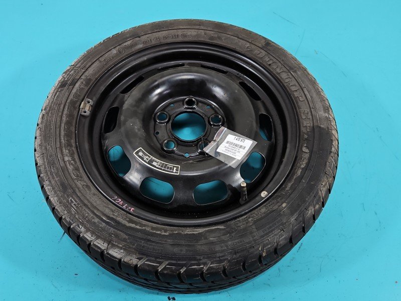 Koło zapasowe 15" dojazdowe dojazdówka Mercedes W168 Rozstaw śrub: 5x112, Dunlop, 195 mm, Profil opony: 65, 5,5j, ET54... Koło zapasowe 15" dojazdowe dojazdówka Mercedes W168 Rozstaw śrub: 5x112, Dunlop, 195 mm, Profil opony: 65, 5,5j, ET54...