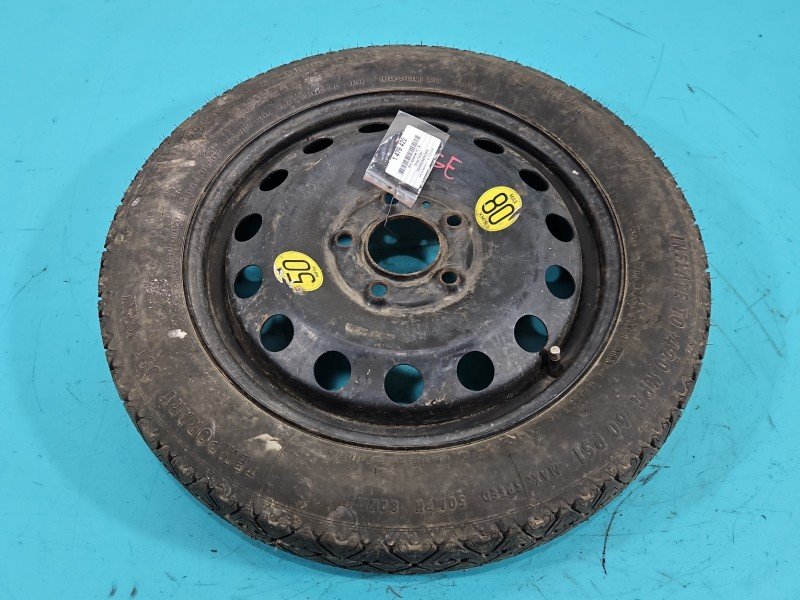 Koło zapasowe 16" dojazdowe dojazdówka Dodge Caliber Rozstaw śrub: 5x120, Continental, 115 mm, Profil opony: 90, Rok...