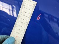Błotnik przód prawy Skoda Fabia II niebieski 4590