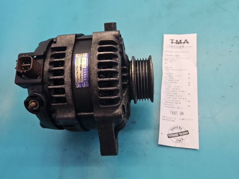 TEST Alternator Toyota Corolla Verso II 2.0 D4D 27060-27090, 104210-3431