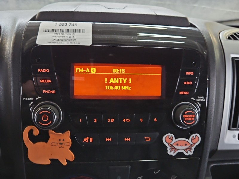 Radio fabryczne Fiat Ducato IV 07356443500, 7356443500 radioodtwarzacz
