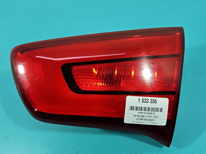 Lampa tył prawa klapy Kia Sportage III 10-15 HB EUROPA 92406-3W