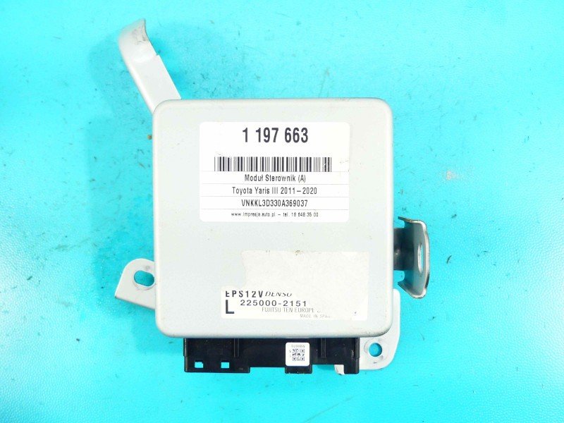 Sterownik moduł Europejska, WSPOMAGANIA Toyota Yaris III 225000-2151