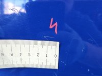 Drzwi tył lewe Skoda Fabia II HB 5d niebieski 4590