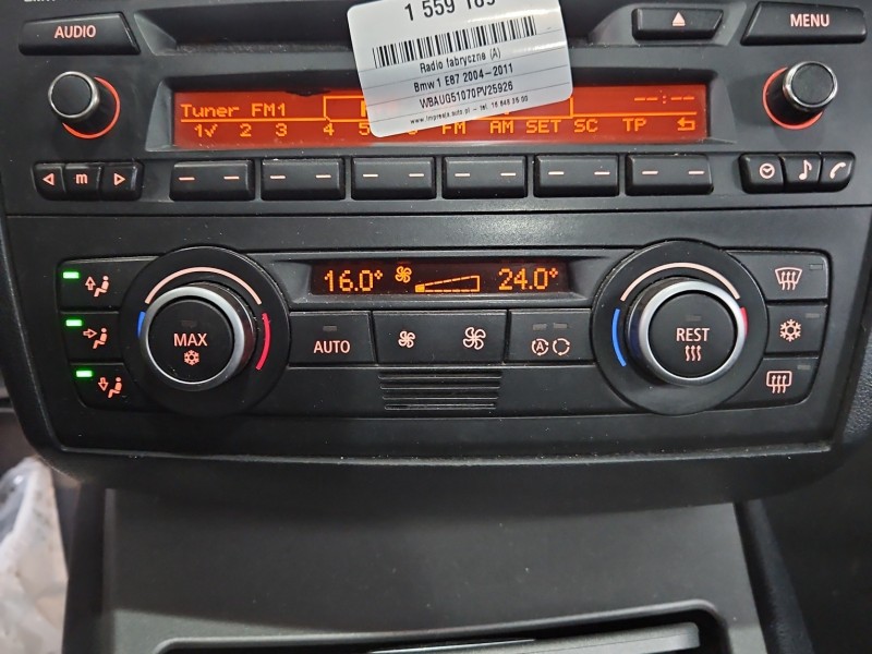 Konsola panel nawiewu BMW E87 6983944