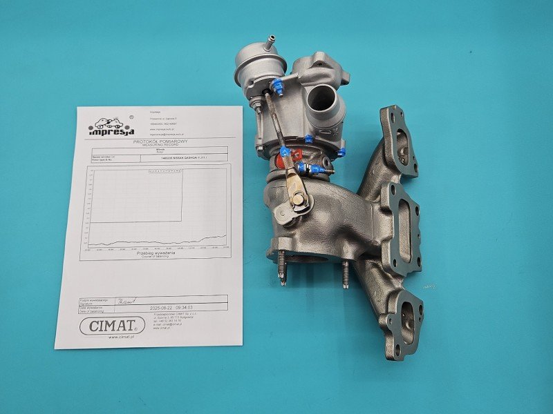 Turbosprężarka Regenerowana Nissan Qashqai II J11 13-21 821042-13, H8201439411-144105784, VF001099Y 1.2 T 116KM Turbosprężarka Regenerowana Nissan Qashqai II J11 13-21 821042-13, H8201439411-144105784, VF001099Y 1.2 T 116KM
