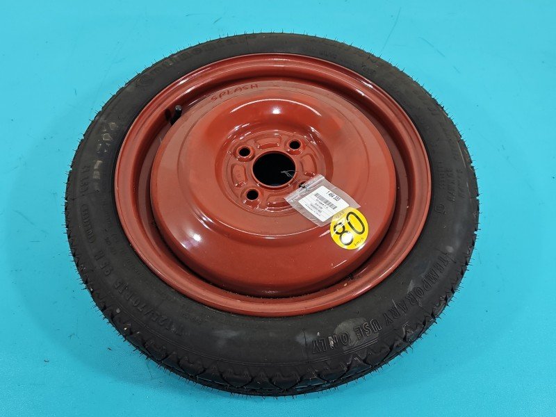 Koło zapasowe 15" dojazdowe dojazdówka Suzuki Splash Rozstaw śrub: 4x100, Continental, 125 mm, Profil opony: 70, Continental...