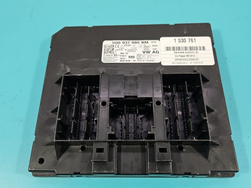 Sterownik moduł komfortu Vw Passat B8 5Q0937086BM Volkswagen, Europejska