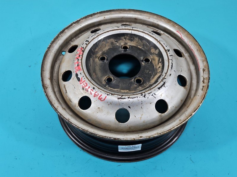 Felga stalowa 16" Renault Master II Szerokość felgi: 6.0", Rozstaw śrub: 5x130, RENAULT, 6j16H2D ET66 5x130