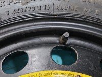 Koło zapasowe 16" dojazdowe dojazdówka Vw Passat B5 Rozstaw śrub: 5x112, Continental, 125 mm, Profil opony: 70, Rok...