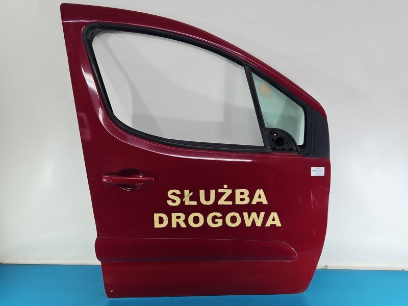 DRZWI PRZÓD PRAWE PASAŻERA Citroen Berlingo II 5d czerwony KJFB
