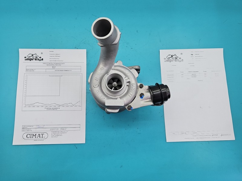 Turbosprężarka Regenerowana Nissan Primera P12 708639-6, GT1749V, H114015 9200369581 1.9 dci 120KM