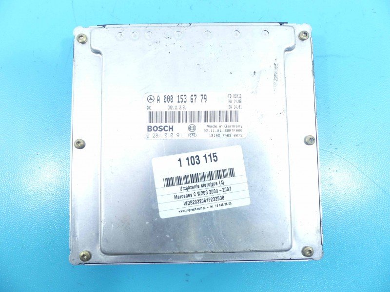 Komputer Sterownik silnika Mercedes W203 2.2 cdi A0001536779, 0281010911