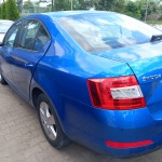 Zderzak tył Skoda Octavia III niebieski LF5W/8X8X HB