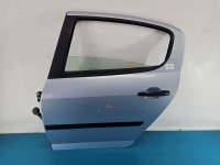 Drzwi tył lewe Peugeot 407 sedan 4d błękitny EYLC