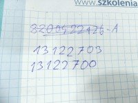 Przewód wspomagania Opel Zafira B 13122703, 13122700