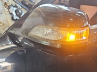 Lusterko lewe Honda Legend IV KB1 Pęknięty kierunkowskaz, składane elektrycznie, 14pin, ubytki lakieru CZARNE B92P europa