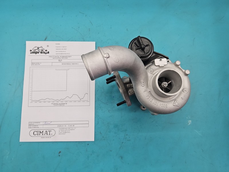 Turbosprężarka Regenerowana Renault Master II K03-055, 53039700055, 53039880055 2.5 dci 114KM